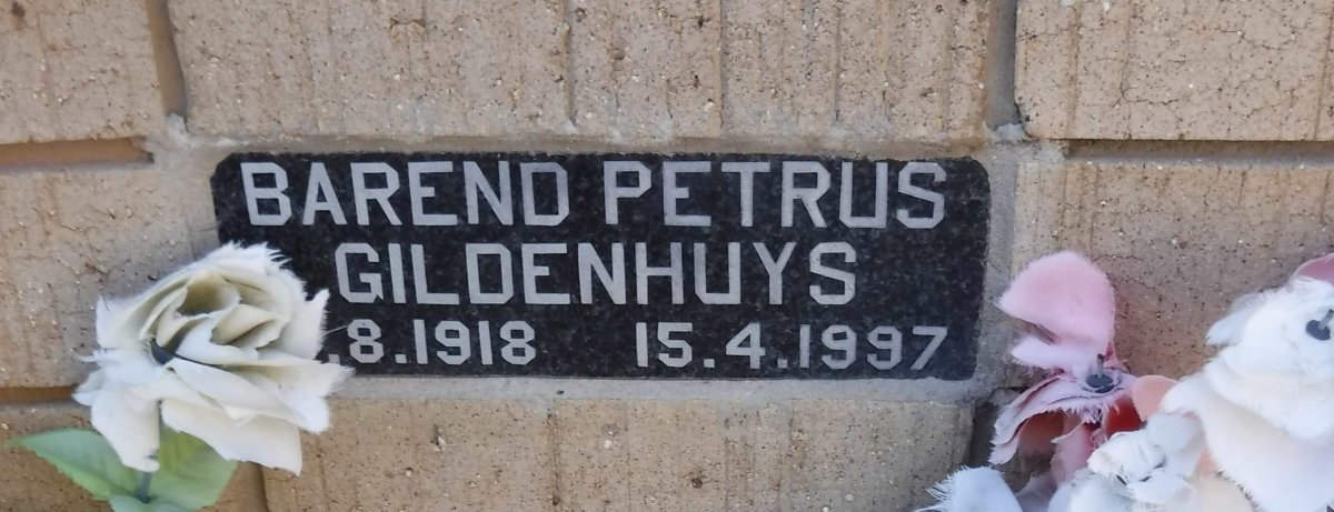 GILDENHUYS Barend Petrus 1918-1997