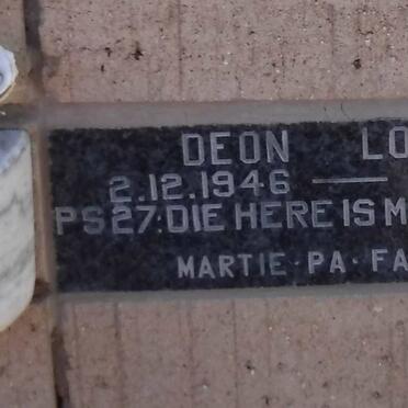 LOUW Deon 1946-1996
