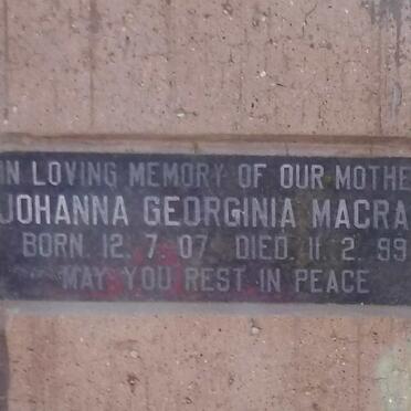 MACRAE Johanna Georginia 1907-1999