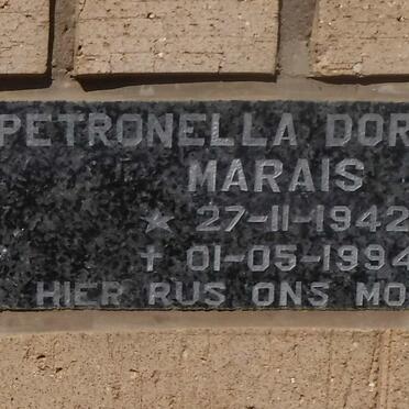 MARAIS Petronella Dorothea 1942-1994