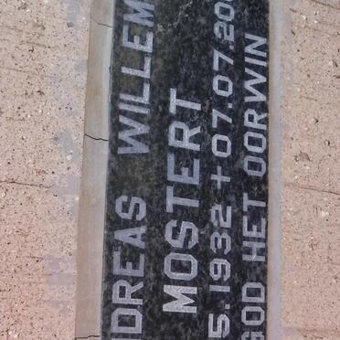 MOSTERT Andreas Willem 1932 - 2002