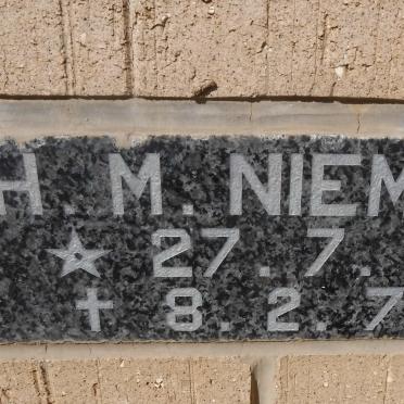 NIEMAN H.M. 1918-1979