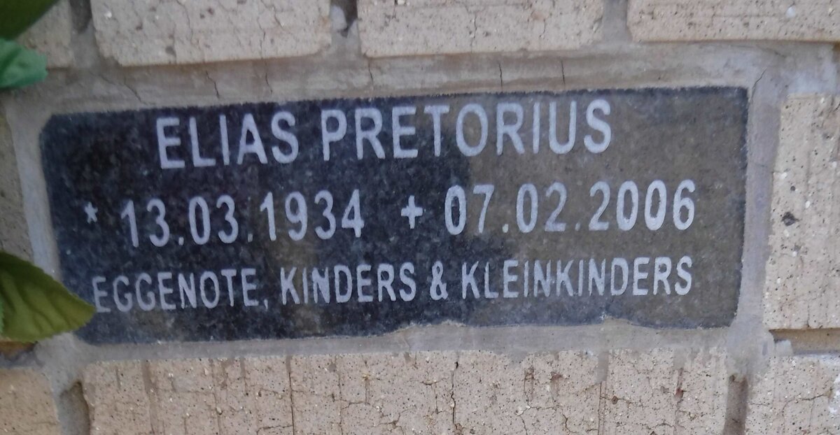 PRETORIUS Elias 1934-2006
