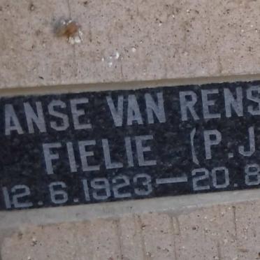 RENSBURG P.J.F., Janse van 1923-1998