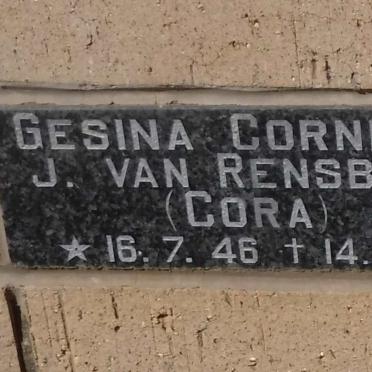 RENSBURG Gesina Cornelia, J. van 1946-1986