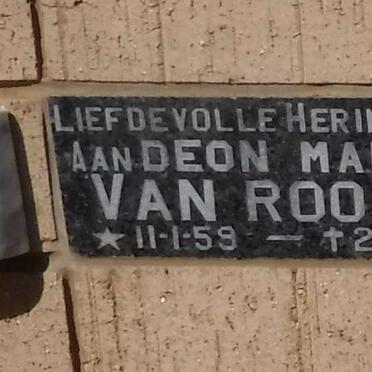 ROOYEN Deon Maruis, van 1959-1994