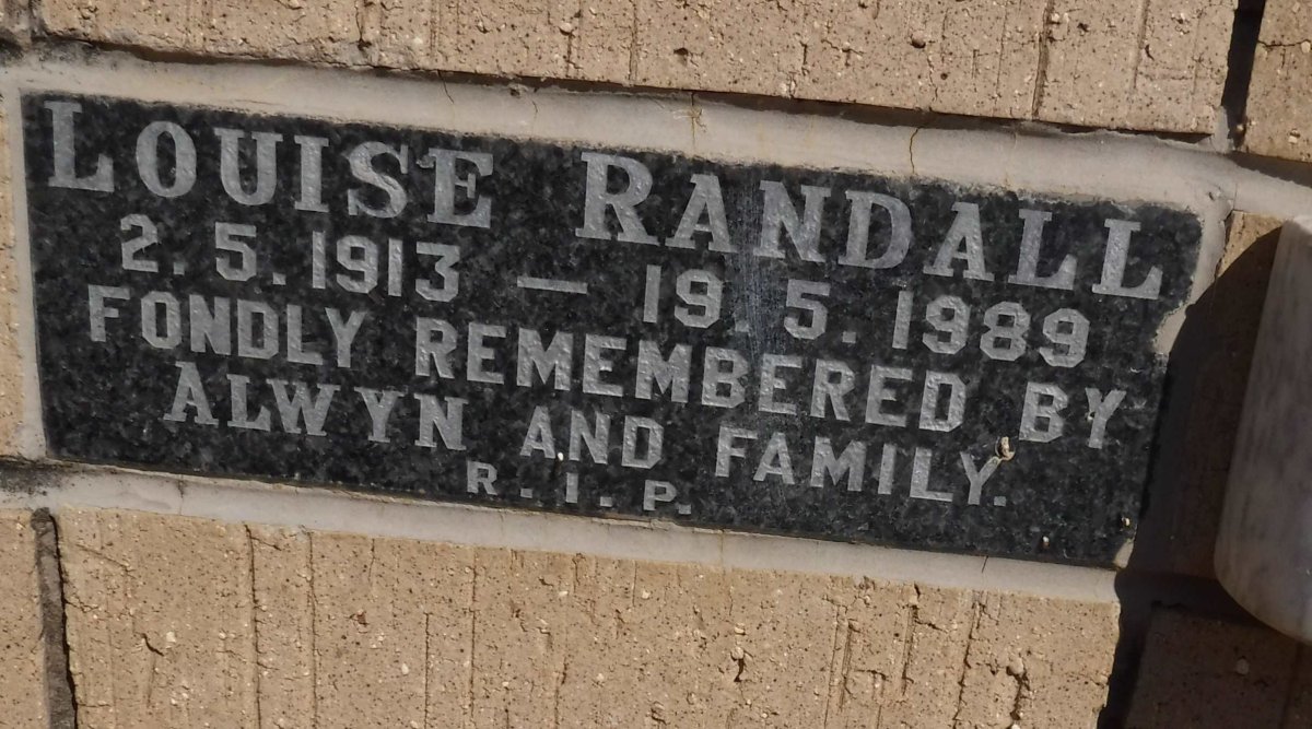 RANDALL Louise 1913-1989