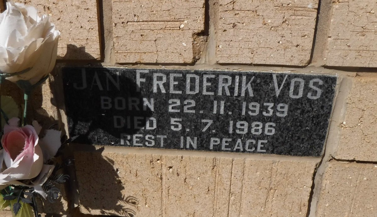 VOS Jan Frederik 1939-1986