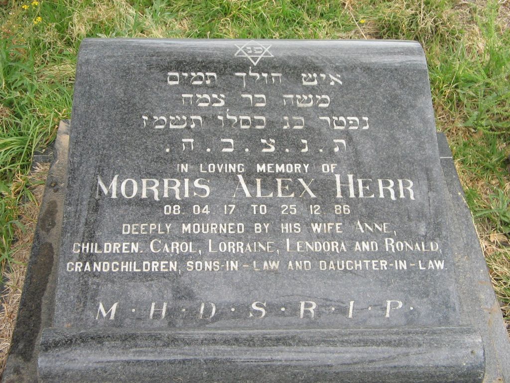 HERR Morris Alex 1917-1986