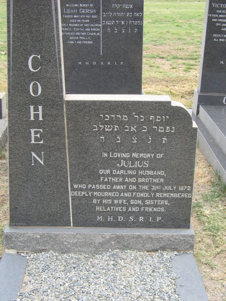 COHEN Julius -1972