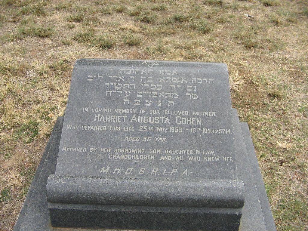 COHEN Harriet Augusta -1953