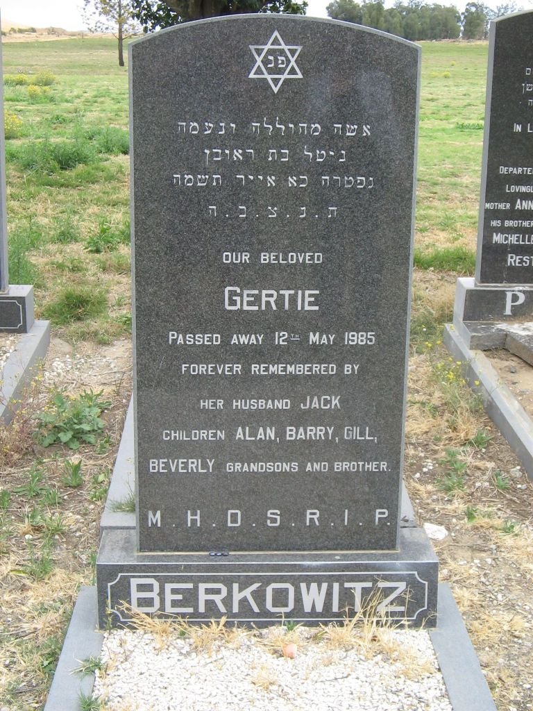 BERKOWITZ Gertie -1985