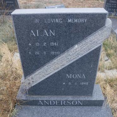 ANDERSON Alan 1941-1990 &amp; Mona 1949-