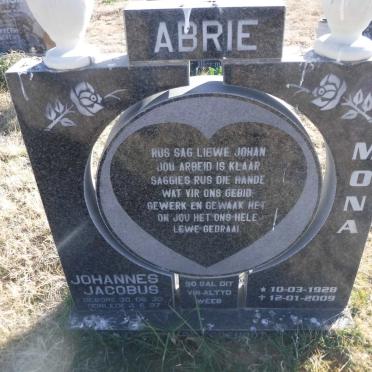ABRIE Johannes Jacobus 1930-1997 &amp; Mona 1928-2009