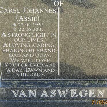 ASWEGEN Carel Johannes, van 1935-2007