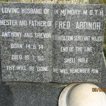 ABDINOR Fred 1914-1960 &amp; Hester Lauret 1917-1986 :: ABDINOR Alfred Anthony 1944-2015