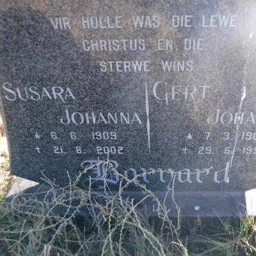 BARNARD Gert Johannes 1906-1993 &amp; Susara Johanna 1909-2002