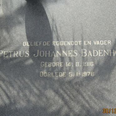 BADENHORST Petrus Johannes 1916-1976