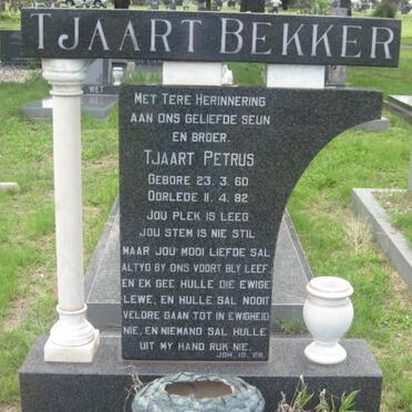 BEKKER Tjaart Petrus 1960-1982