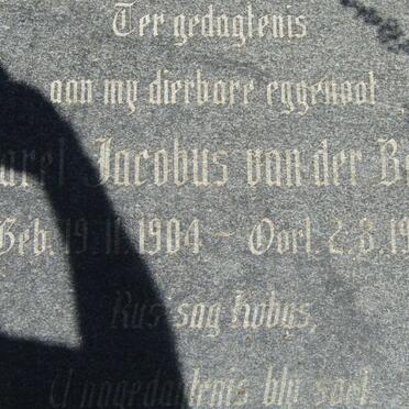 BERG Sarel Jacobus, van der 1904-1951