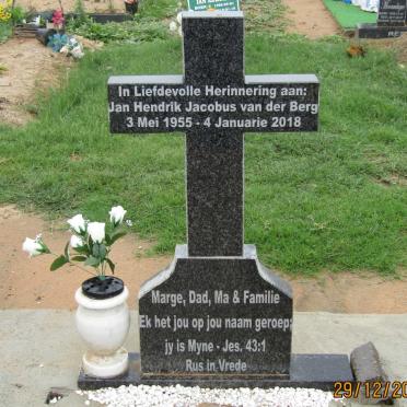 BERG Jan Hendrik Jacobus, van der 1955-2018