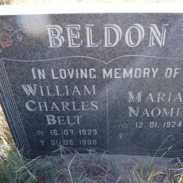 BELDON William Charles Belt 1923-1999 &amp; Maria Naomi 1924-