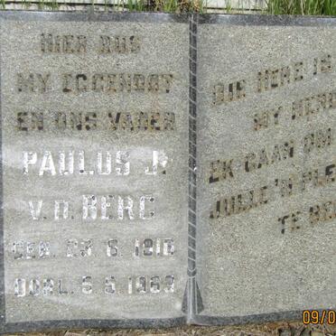 BERG Paulus J., v.d. 1916-1963