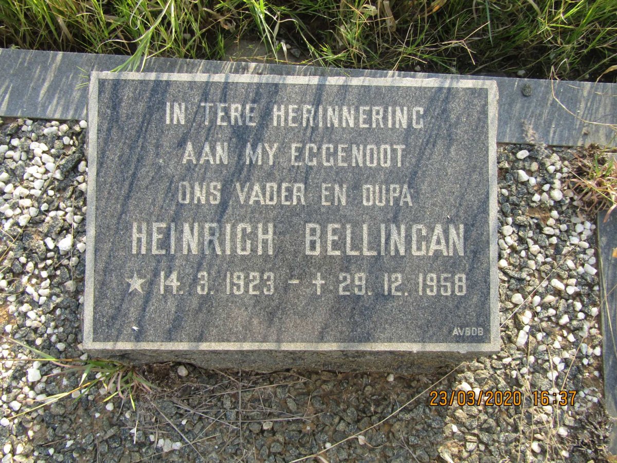 BELLINGAN Heinrich 1923-1958