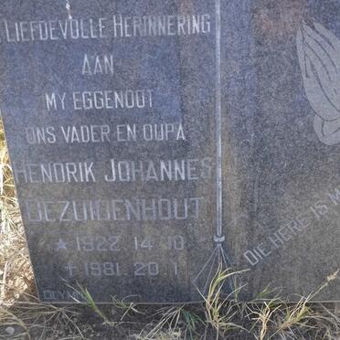 BEZUIDENHOUT Hendrik Johannes 1922-1981