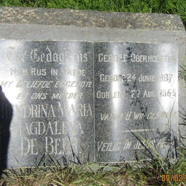 BEER Hendrina Maria Magdalena, de nee OBERHOLZER 1907-1955