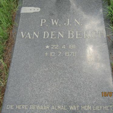 BERGH P.W.J.N., van den 1911-1978