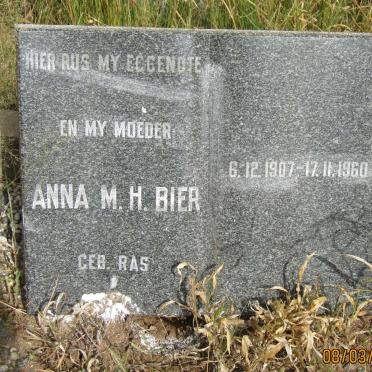 BIER Anna M.H. nee RAS 1907-1960