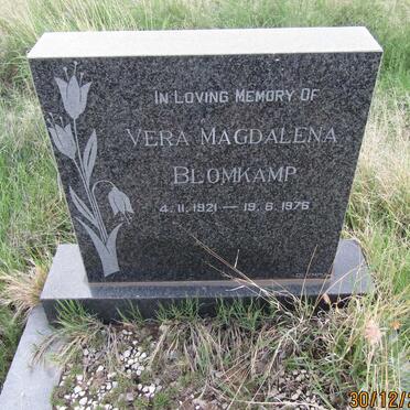 BLOMKAMP Vera Magdalena 1921-1976