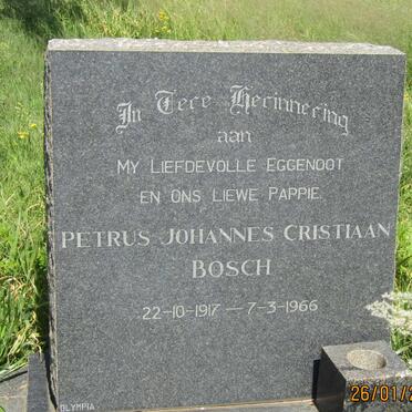 BOSCH Petrus Johannes Christiaan 1917-1966