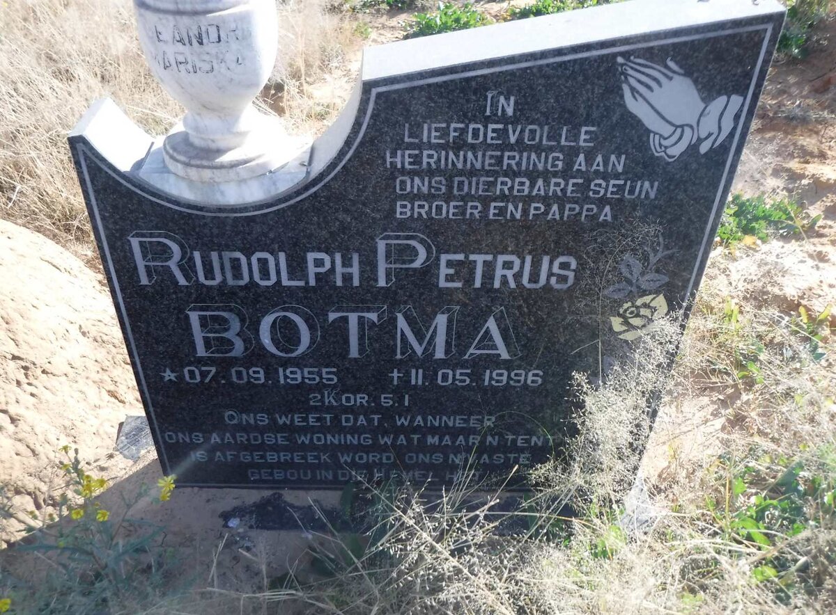 BOTMA Rudolph Petrus 1955-1996