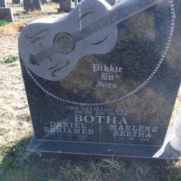 BOTHA Daniel Benjamen 1940-1997 &amp; Marlene Bertha 1949-