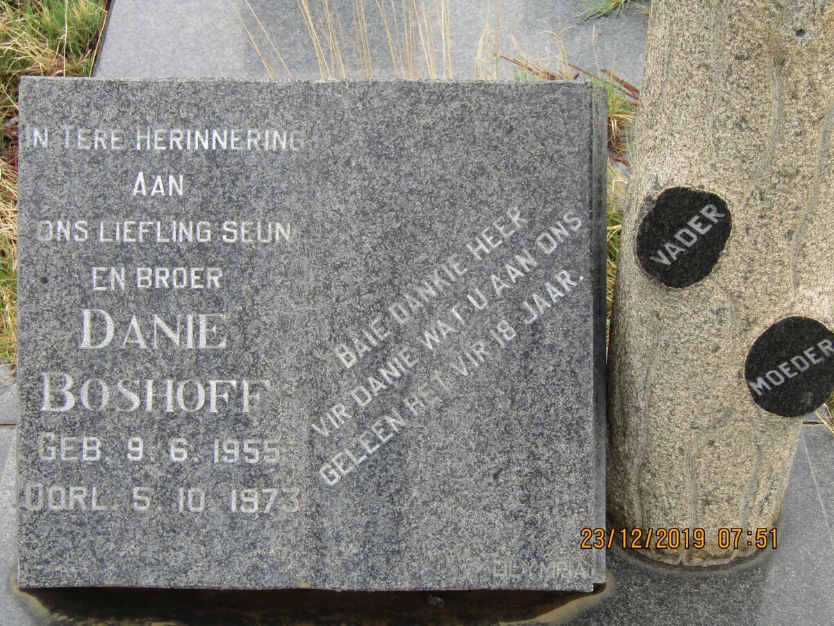 BOSHOFF Danie 1955-1973