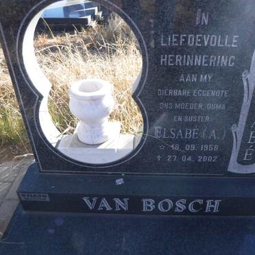 BOSCH Elsabe A., van 1958-2002