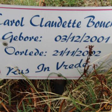BOUCHER Carol Claudette 2001-2002