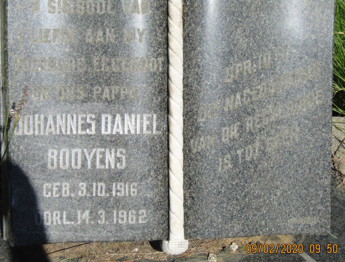 BOOYENS Johannes Daniel 1916-1962