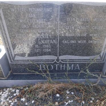 BOTHMA Gert Daniel Johannes 1960-1994