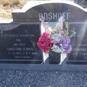 BOSHOFF Christiaan Hendrik 1926-1990 &amp; Catharina Aletta Eliza 1928-1980