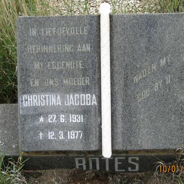 BOTES Christina Jacoba 1931-1977