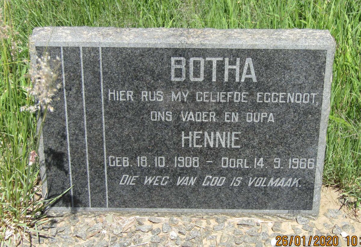 BOTHA Hennie 1908-1966