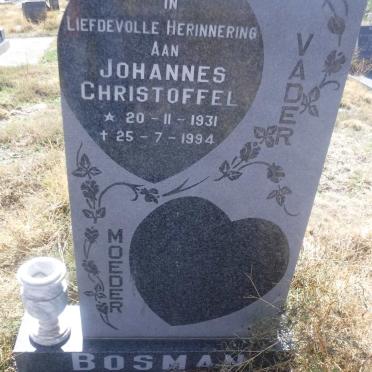 BOSMAN Johannes Christoffel 1931-1994