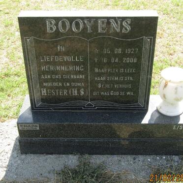BOOYENS H.S. 1927-2008