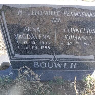 BOUWER Cornelius Johannes 1933- &amp; Anna Magdalena 1936-1998