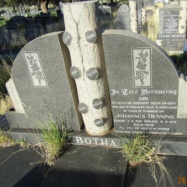 BOTHA Johannes Henning 1920-1970