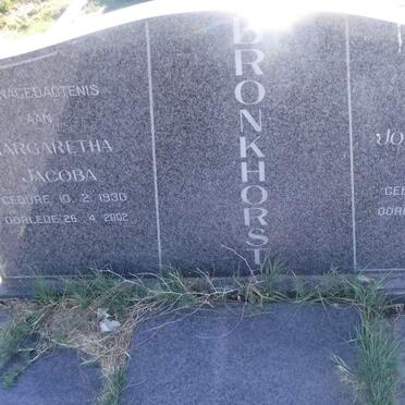 BRONKHORST Johannes David Hendrik 1924-1989 &amp; Margaretha Jacoba 1930-2002