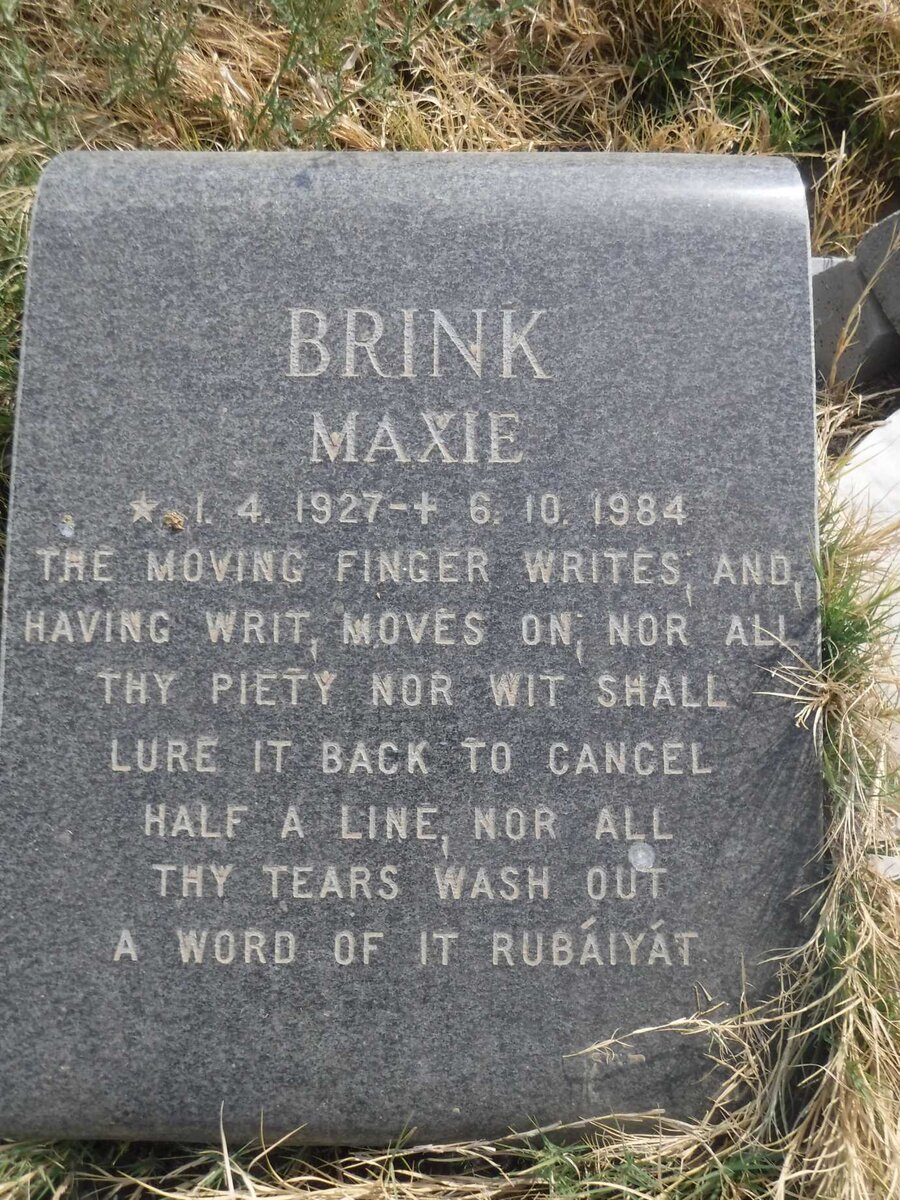BRINK Maxie 1927-1984